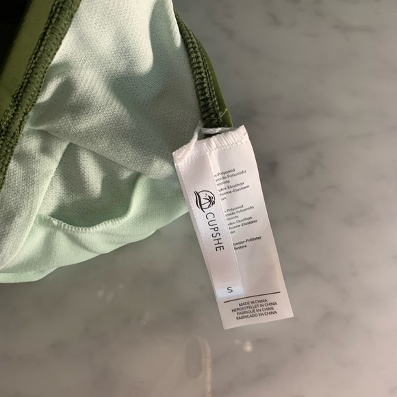 NWT Cupshe khaki bikini with mesh details size Small - Picture 6 of 8